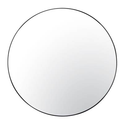 Varaluz Tablet Round Mirror - 50-in in Black