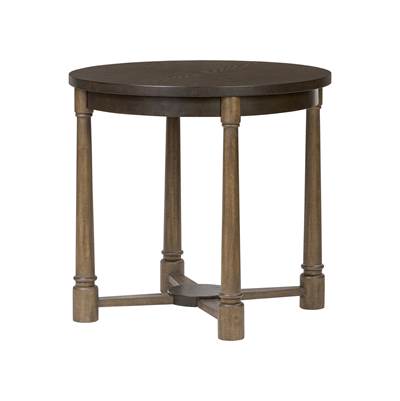 Varaluz Nob Hill Center Table in Aged Barrel Dark Brown Oak