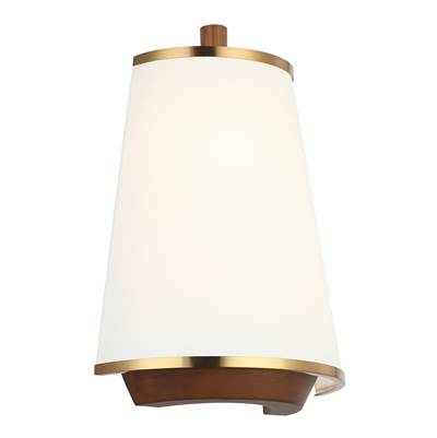 Varaluz Desert Flyer Sconce - Two-Light in Satin Brass/Medium Walnut