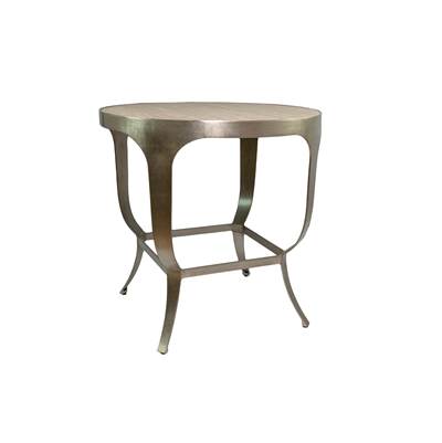 Varaluz Saint Regis Center Table in Moon Haze Silver Leaf