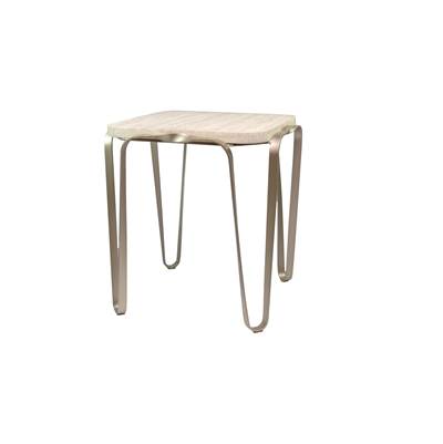 Varaluz Devereaux Side Table in Chablis Silver