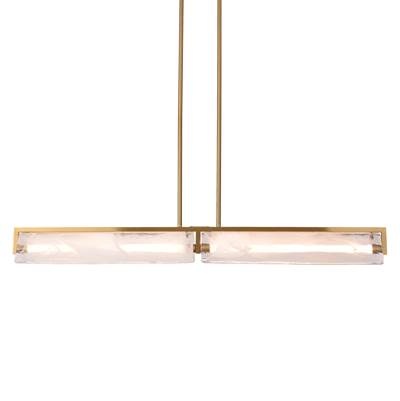 Varaluz Mingle Medium Two Light Linear in Satin Brass