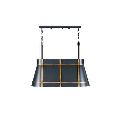 Varaluz Brasserie Three Light Linear in Blackened Zinc Heritage Bronze