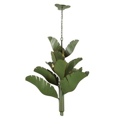Varaluz Banana Leaf 12-Light Chandelier in Banana Leaf