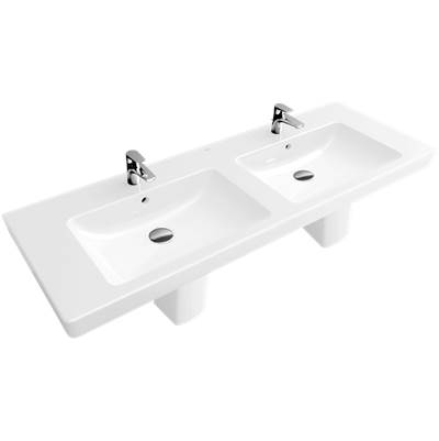 Villeroy and Boch Subway Double Vanity Washbasin - 51 1/8" x 18 1/2" in White Alpin