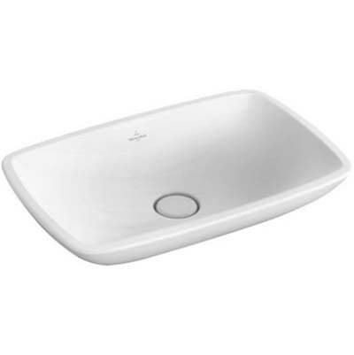 Villeroy & Boch Loop & Friends Surface-Mounted Vessel Bathroom Sink - 23" x 15" in White Alpin