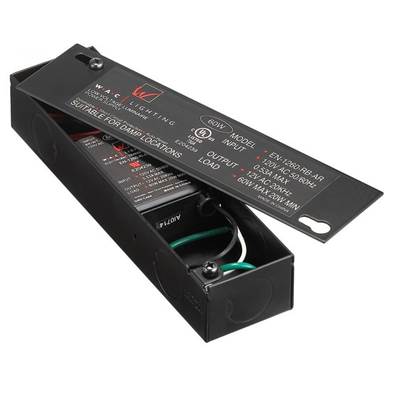 WAC Lighting Power Supply Enclosed Electronic Transformer - 120V Input 12V Output in Black