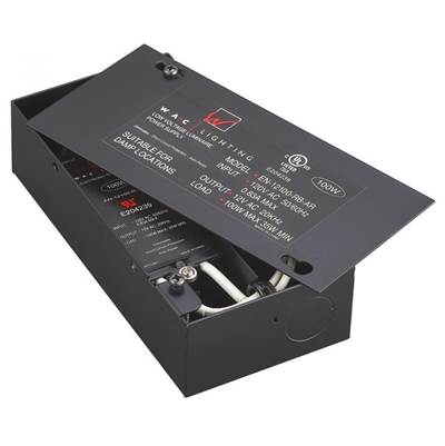 WAC Lighting Power Supply Enclosed Electronic Transformer - 120V Input 12V Output in Black