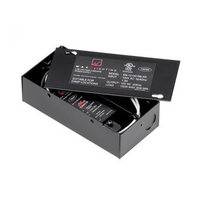 WAC Lighting Power Supply Enclosed Electronic Transformer - 120V Input 12V Output in Black