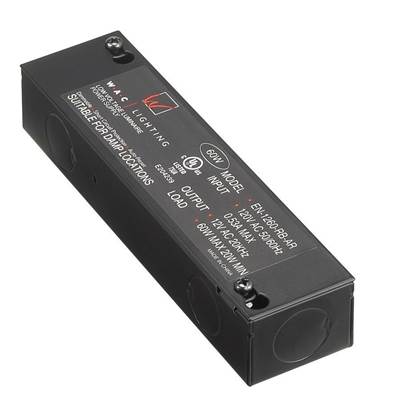 WAC Lighting Power Supply Enclosed Electronic Class 2 Transformer - 120V Input 12V Output in Black
