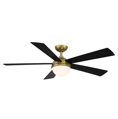WAC Lighting Eclipse Ceiling Fan - Light Kit in Soft Brass Matte Black