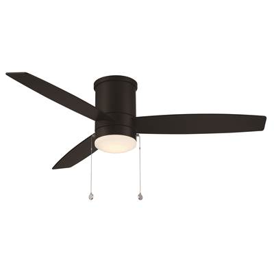WAC Lighting Atlantis Flush Ceiling Fan in Matte Black