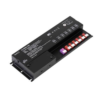 WAC Lighting Aether Atomic Remote Power Supply - 6 Chs 600mA 2-21 VDC 75.6W in Black