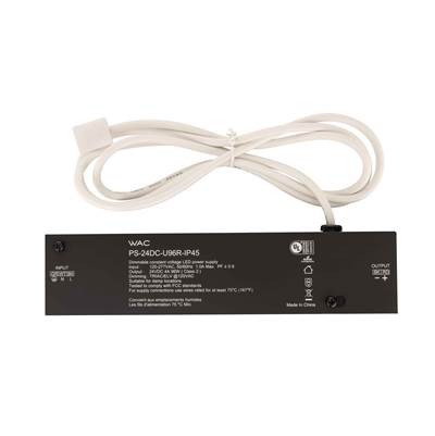 WAC Lighting InvisiLED Outdoor IP45 Remote Power Supply - 96W, 120-277VAC/24VDC in Black