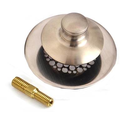 Watco Manufacturing Universal Nufit Push-Pull Drain - Grid Strainer - 3/8-5/16 Adapter in Brushed Nickel