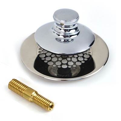 Watco Manufacturing Universal Nufit Push-Pull Drain - Grid Strainer - 3/8-5/16 Adapter in Chrome Plated