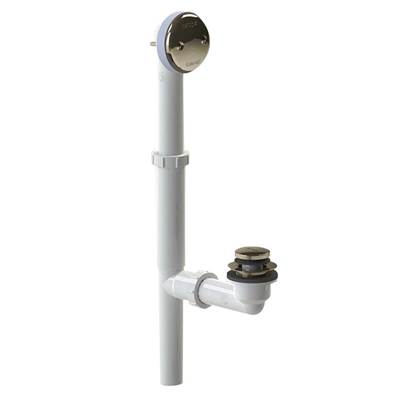 Watco Foot Actuated Bath Waste - Tubular Plastic PVC in Chrome Plated