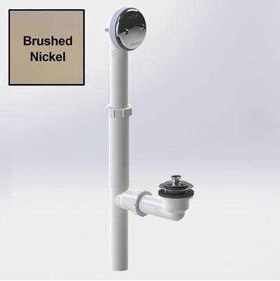 Watco Manufacturing Lift and Turn Bath Waste - Tubular PVC in Brushed Nickel