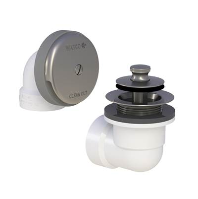 Watco Manufacturing Push Pull Half Kit - Sch 40 PVC in Brushed Nickel
