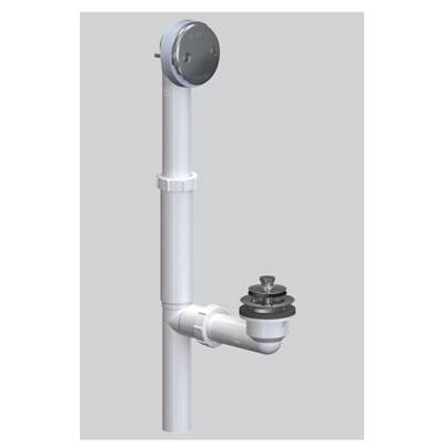 Watco Foot Actuated Bath Waste - Tubular Plastic ABS in Brushed Nickel