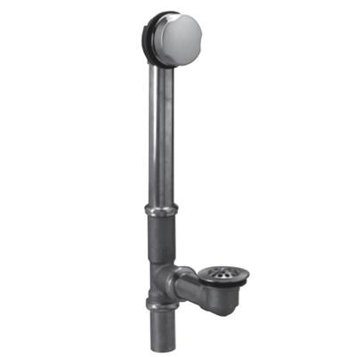Watco Manufacturing Turnstyle Bath Waste - 17-Ga Brass - 16-In. Tub - 27-In. Drain Extension in Brushed Nickel