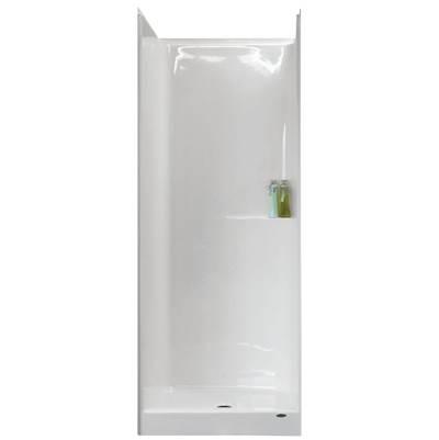 Warm Rain Bypass Shower Enclosure in Biscuit