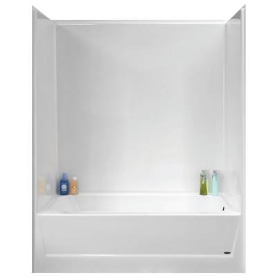 Warm Rain Tub and Shower Suite - Right Hand Plumbing in Classic Bone