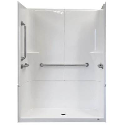 Warm Rain Alcove Shower Enclosure in Almond
