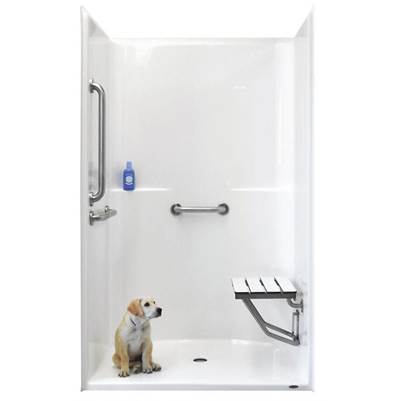 Warm Rain Alcove Shower in Almond