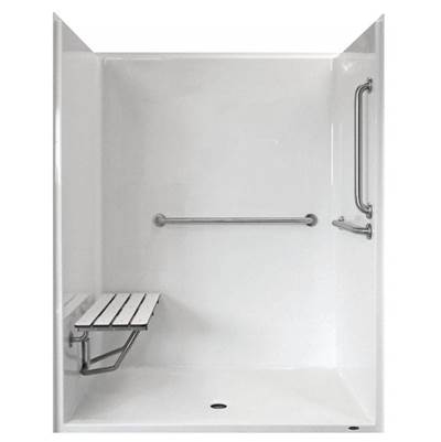 Warm Rain Alcove Shower in Almond