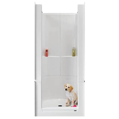 Warm Rain Alcove Shower in Almond