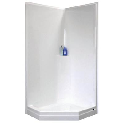 Warm Rain Bypass Shower Door in Almond