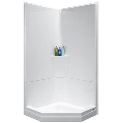 Warm Rain Alcove Shower in Almond