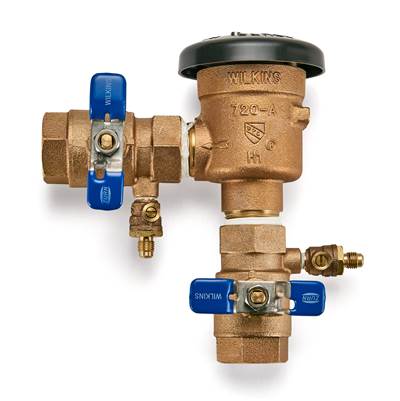Zurn Industries 1" 720A Pressure Vacuum Breaker - FNPT x FNPT - Fast Test Cocks