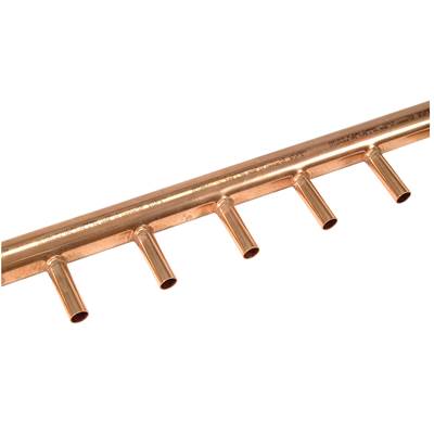 Zurn Copper Manifold Header - 1" Header with 12 - 1/2" Outlets