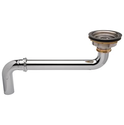 Zurn Industries Stainless Steel Basket Strainer with Basket - 1 1/2" x 12 3/4" Offset Tailpiece, 17-Gauge in Chrome-Plated Cast Brass
