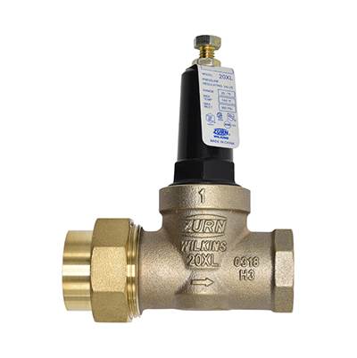 Zurn Industries 20XL Pressure Reducing Valve - 1" - 25-75 PSI - Double Union Less Union FNPT x FNPT - Lead Free in Rough Bronze