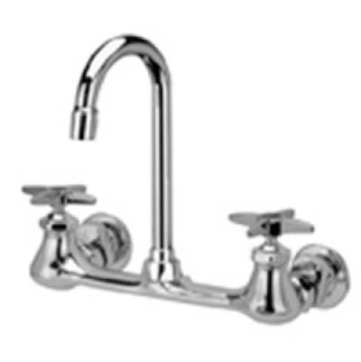 Zurn Industries Sink Faucet - 3-1/2" Gooseneck Spout - 3" Diameter Four-Arm Handles