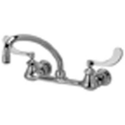 Zurn Industries Service Sink Faucet - 9.5" Spout & 4" Blade Handles - 1.5 AER - J-4-XL-18F