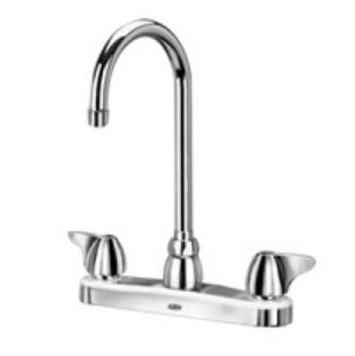 Zurn Industries AquaSpec Kitchen Faucet - 8" - 5-3/8" Gooseneck - Dome Lever Handles