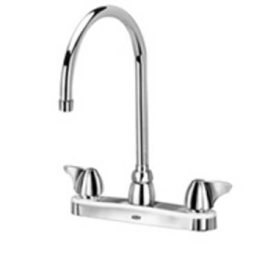 Zurn Industries XL 8" Kitchen Faucet - 5-3/8" Gooseneck - Dome Handle - 3F