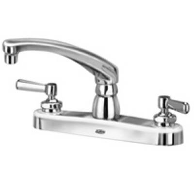 Zurn Industries Kitchen Sink Wall-Mount Faucet - 2-1/2'' Lever Handles - 8'' Cast Spout
