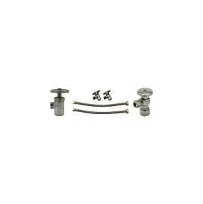 Zurn Industries Standard Angle Stop Valve - 1/2" Nominal x 3/8" OD Compression in Lead-Free