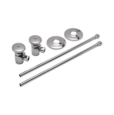 Zurn WW Lead-Free Heavy Angle Lavatory Kit - 1/2" IPS x 3/8" OD - 4" Nipples