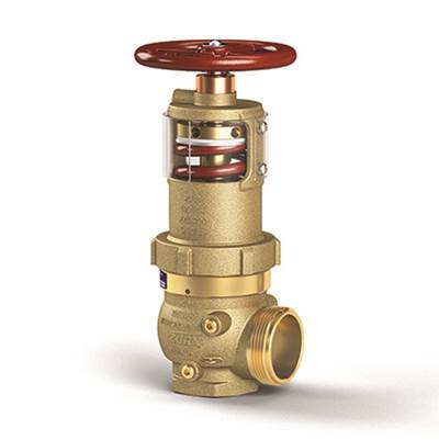 Zurn Industries Pressure Tru 2-1/2 Inch Pressure Reducing Valve - Angle FNPT x NH - w/Cap and Chain