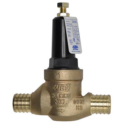 Zurn Industries 20XL Pressure Reducing Valve - 1" - 25-75 PSI - Integral Crimp PEX - Lead Free in Rough Bronze