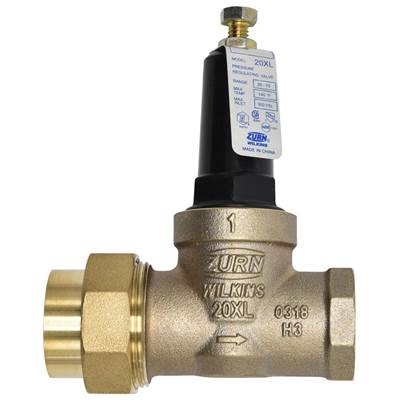 Zurn Industries 20XL Pressure Reducing Valve - 1" - 25-75 PSI - Single Union FNPT x FNPT - Lead Free in Cast Bronze