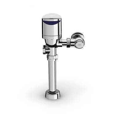 Zurn 1.1 GPF Top Mount Exposed Sensor Flush Valve - Ceramic Gears - Battery Powered in Polished Chrome