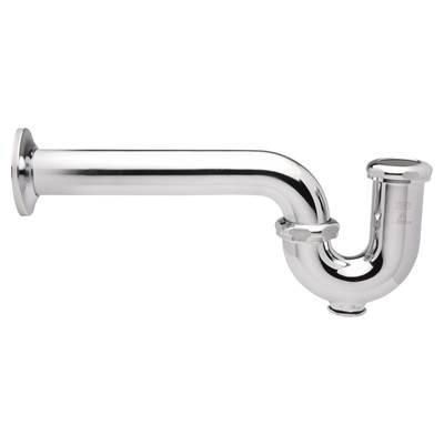 Zurn Industries P-Trap - 1-1/4" x 1-1/2" x 12" - Wall Bend - Shallow Escutcheon - Brass Nuts
