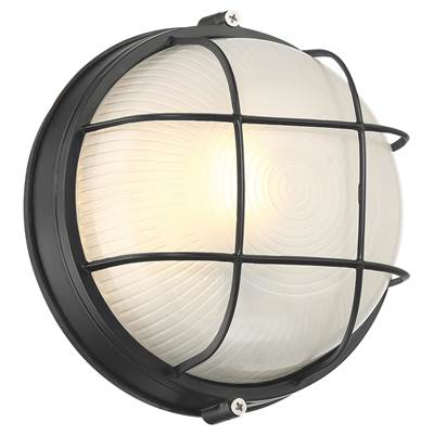 Access Lighting Nauticus Round Dual Mount - 1 Light LED Bulkhead in Black